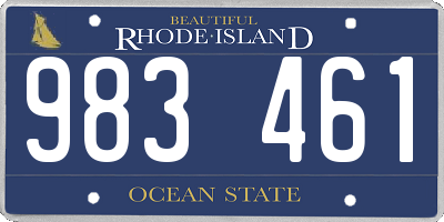 RI license plate 983461