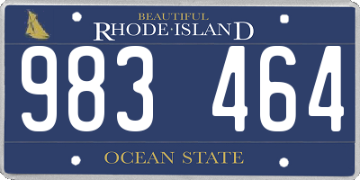 RI license plate 983464