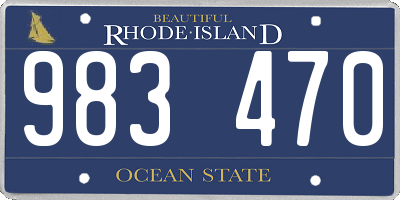 RI license plate 983470