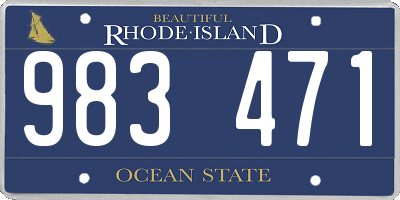 RI license plate 983471