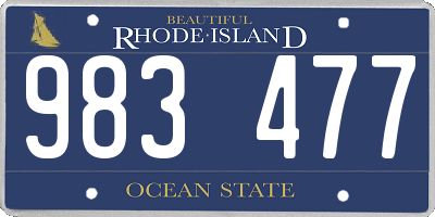 RI license plate 983477