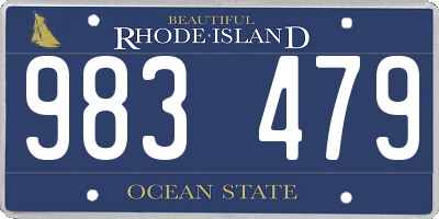 RI license plate 983479