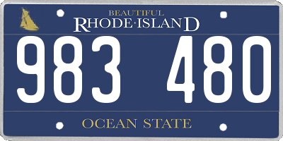 RI license plate 983480