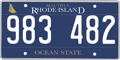 RI license plate 983482