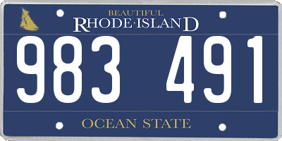 RI license plate 983491