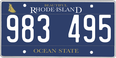 RI license plate 983495