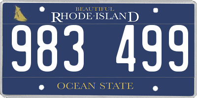 RI license plate 983499