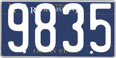RI license plate 9835