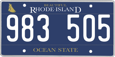 RI license plate 983505