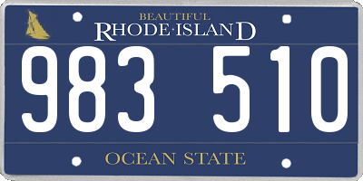 RI license plate 983510