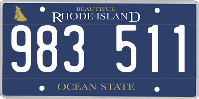 RI license plate 983511