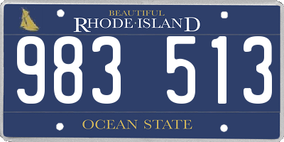 RI license plate 983513