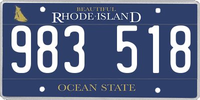 RI license plate 983518