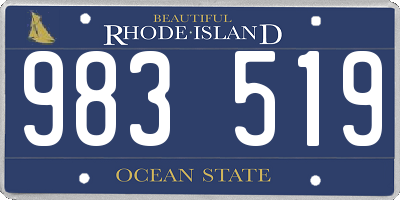 RI license plate 983519