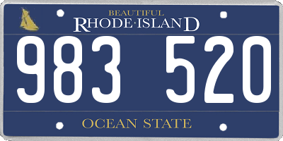 RI license plate 983520