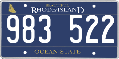 RI license plate 983522