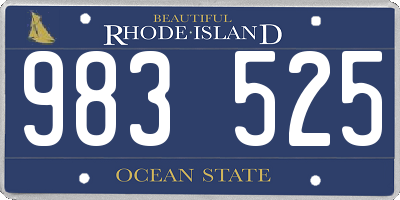 RI license plate 983525