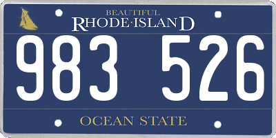 RI license plate 983526