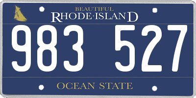 RI license plate 983527