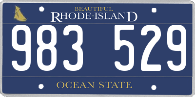 RI license plate 983529