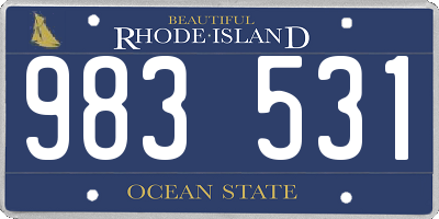 RI license plate 983531