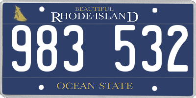 RI license plate 983532