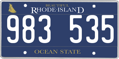 RI license plate 983535