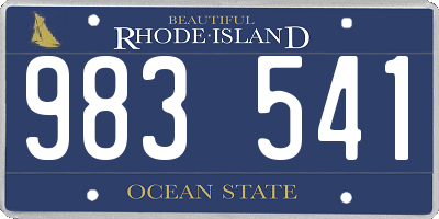 RI license plate 983541