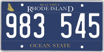 RI license plate 983545