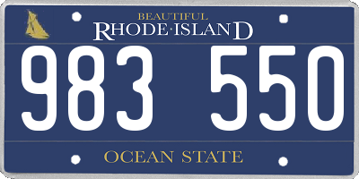 RI license plate 983550