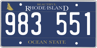 RI license plate 983551