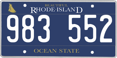 RI license plate 983552