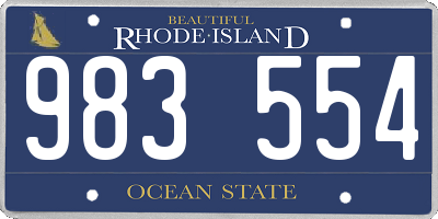 RI license plate 983554