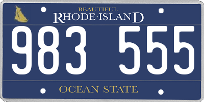 RI license plate 983555