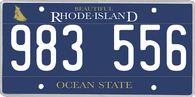 RI license plate 983556