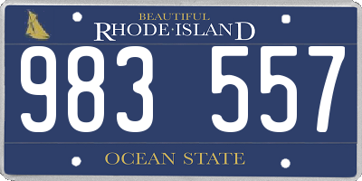 RI license plate 983557