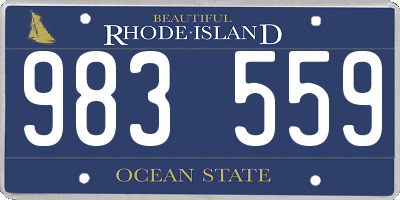 RI license plate 983559