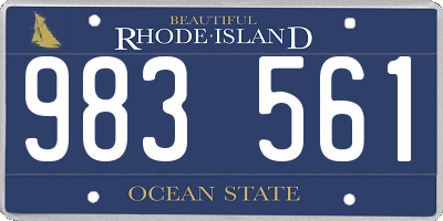 RI license plate 983561