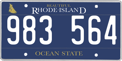 RI license plate 983564