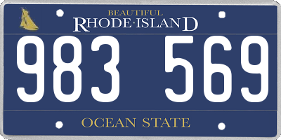 RI license plate 983569