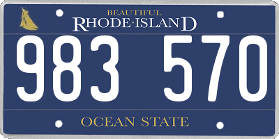 RI license plate 983570