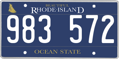 RI license plate 983572