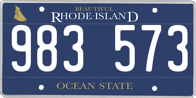 RI license plate 983573