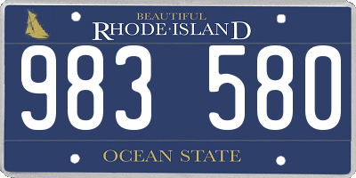 RI license plate 983580