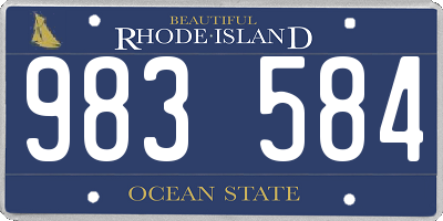 RI license plate 983584