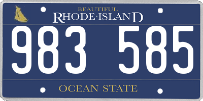 RI license plate 983585