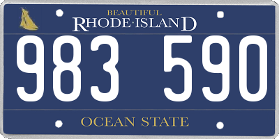 RI license plate 983590