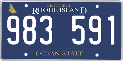 RI license plate 983591