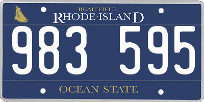 RI license plate 983595