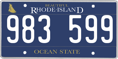 RI license plate 983599